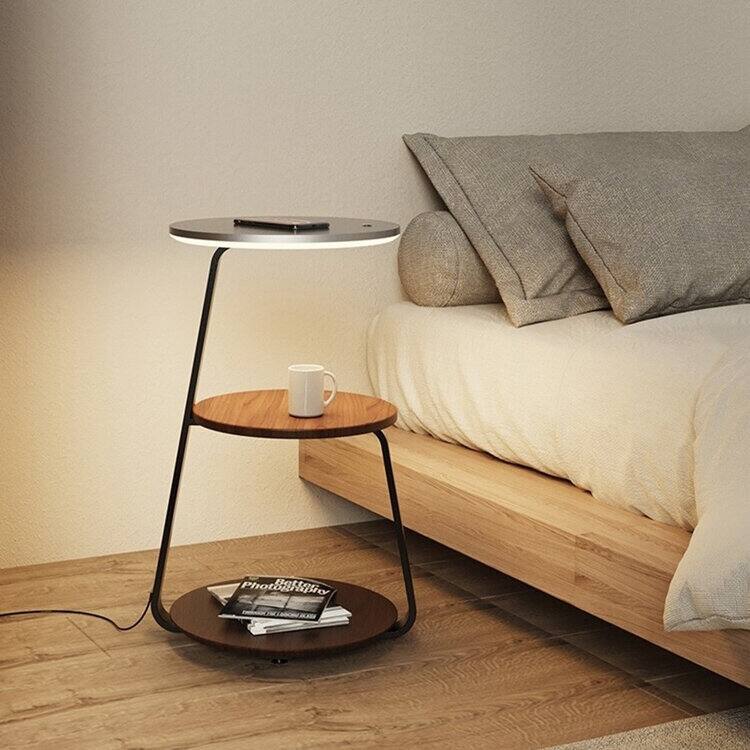 Smart Nightstand With Wireless Charger & Night Light