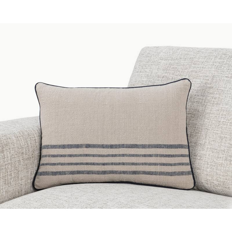 Villa by Classic Home Newport Linen Fabric Throw Pillow - 14x20
