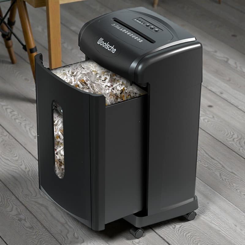 19 Sheet Heavy Duty Paper Shredder with Pullout Bin, Cross Cut Credit Card Shredder for Home Office