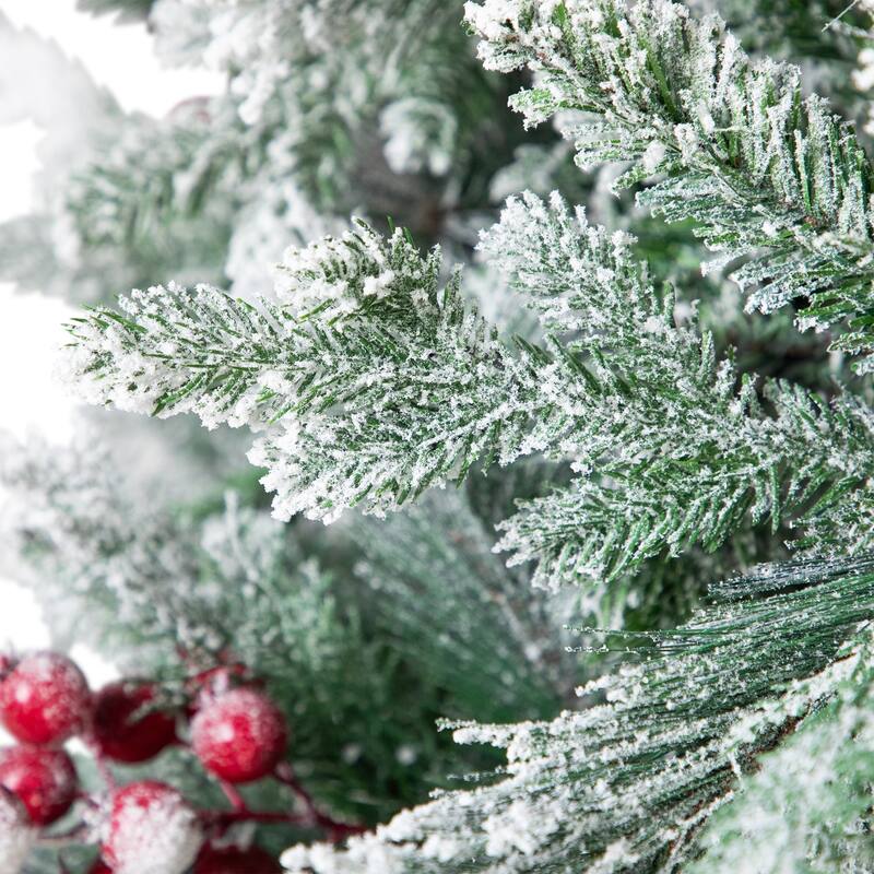 Real Touch™️ Heavily Flocked Whittaker Spruce Full Artificial Christmas Tree - 6.5' -Unlit - 6.5 Foot