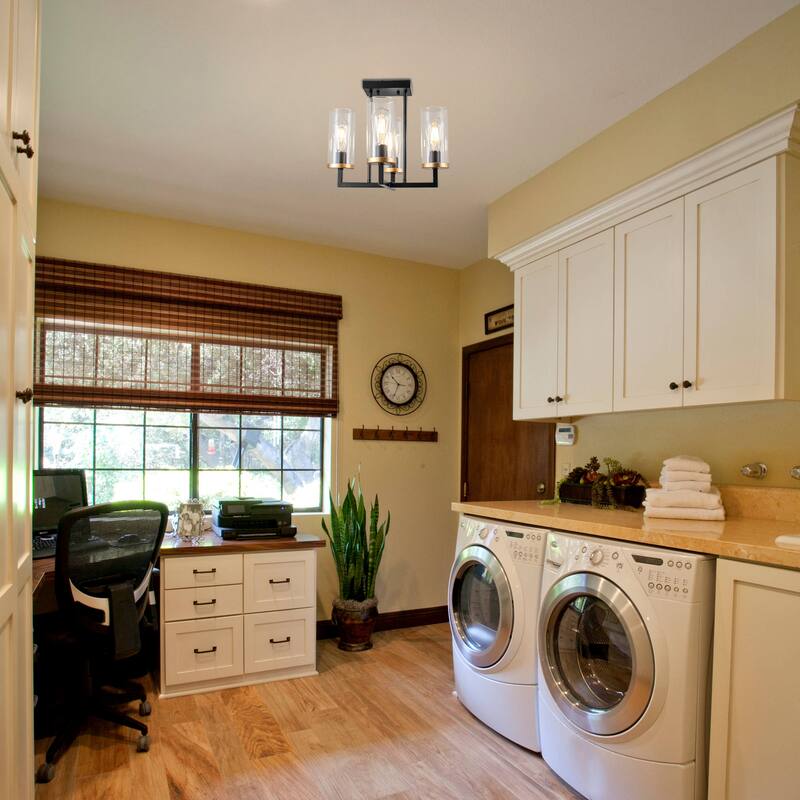 Modern Drum Light Chandelier Industrial Dining Room Light Fixtures