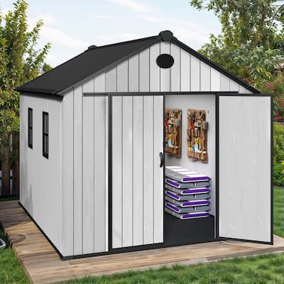8x10 FT Outdoor Storage Shed with Floor