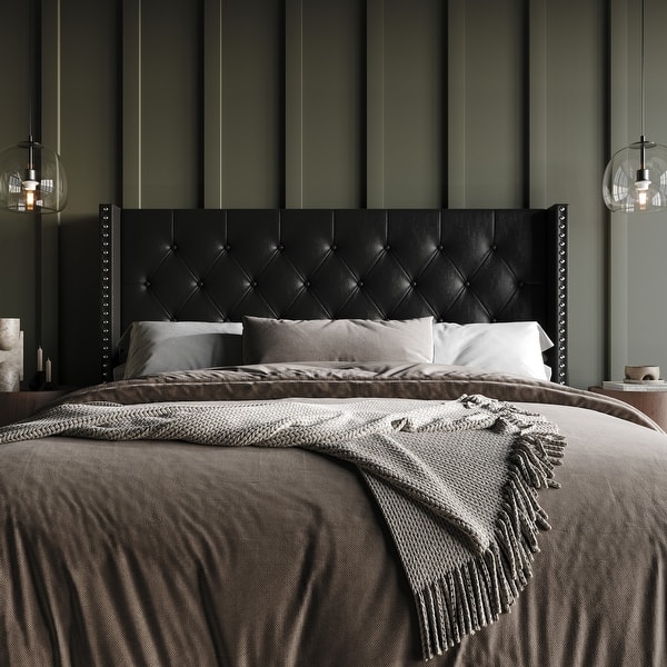 slide 2 of 9, Sonoma Tufted Upholstered Headboard Black - Full