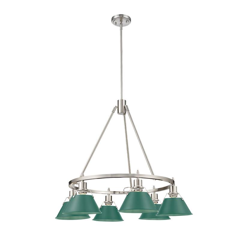 Golden Lighting 3306-6 PW Orwell 6 Light 29" Wide Chandelier
