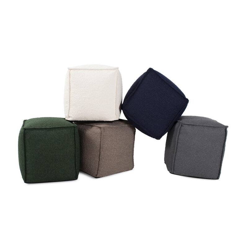 Allan Andrews Square Pouf Barbet Royal