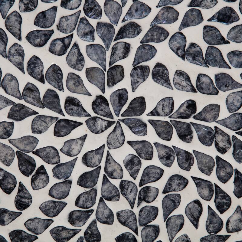 Percola Black Capiz Side Table