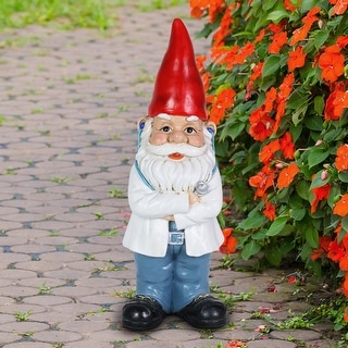 Exhart Hand Painted Doctor Danny Garden Gnome Statue 5 By 14 Inches Overstock 32641632