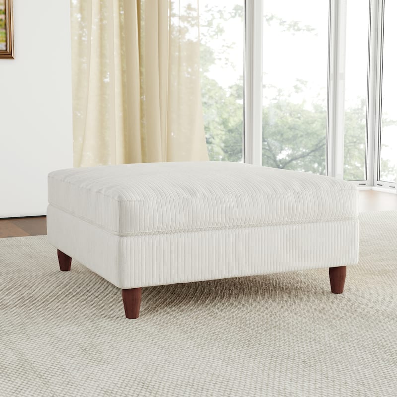 38.13" Wide Square Corduroy Ottoman