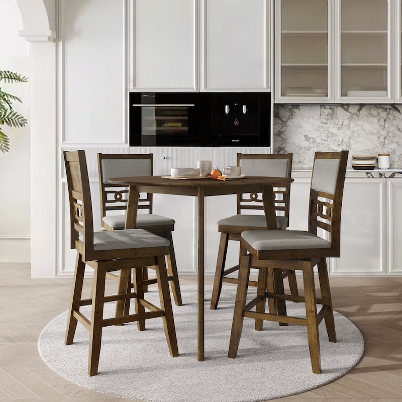 CraftPorch Luxury Swivel Counter Chair with Round Table