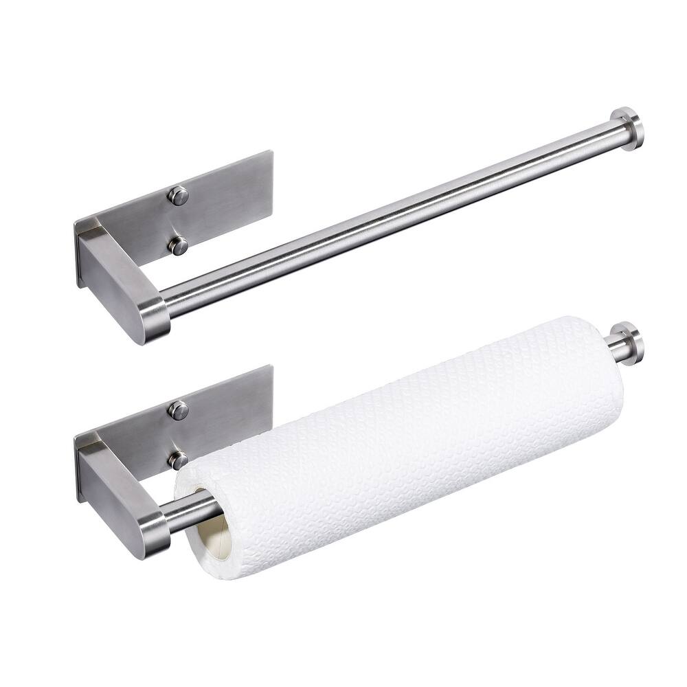 WOWOW Two-Piece Wall-Mounted Stainless Steel Paper Towel Holder