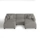 preview thumbnail 128 of 131, Oversized Chenille Modular Sectional Sofa Conversation Set with 2 Ottomans