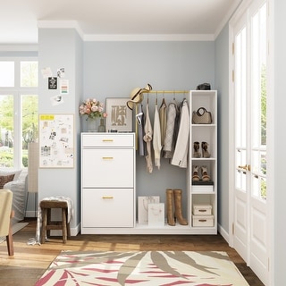 Space saving coat storage shop
