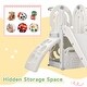 preview thumbnail 5 of 25, Toddler Climber and Slide Set 4 in 1, Kids Playground Climber Freestanding Slide Playset with Basketball Hoop Play Combination