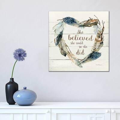iCanvas "She Believed She Could" by Carol Robinson Canvas Print