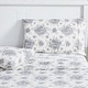 preview thumbnail 2 of 2, Cotton Flannel Collection Gray Toile Sheet Set