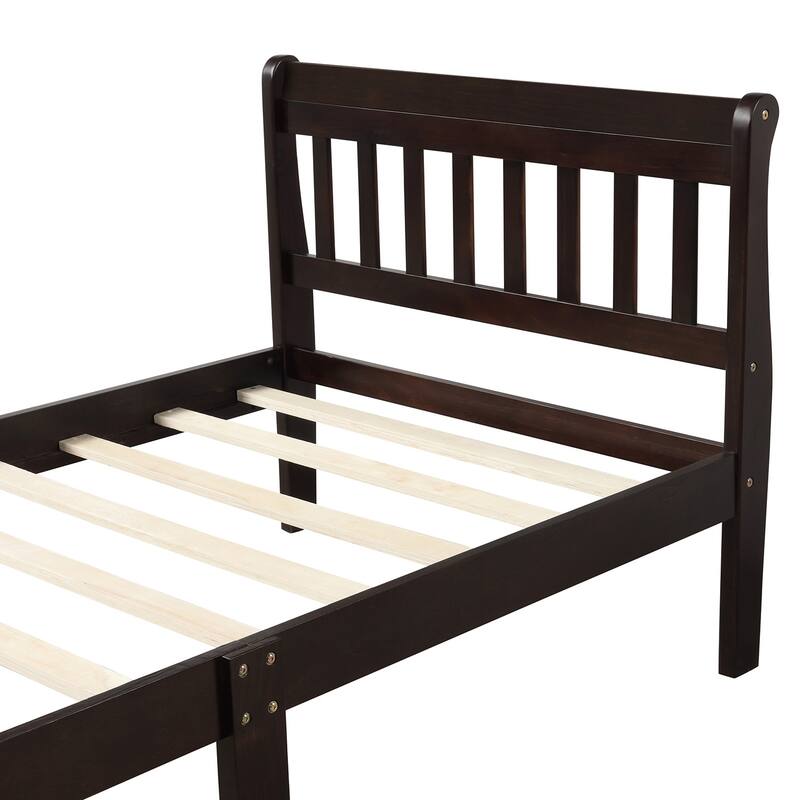 Elegant Twin Size Bed Frame - No Box Spring Required