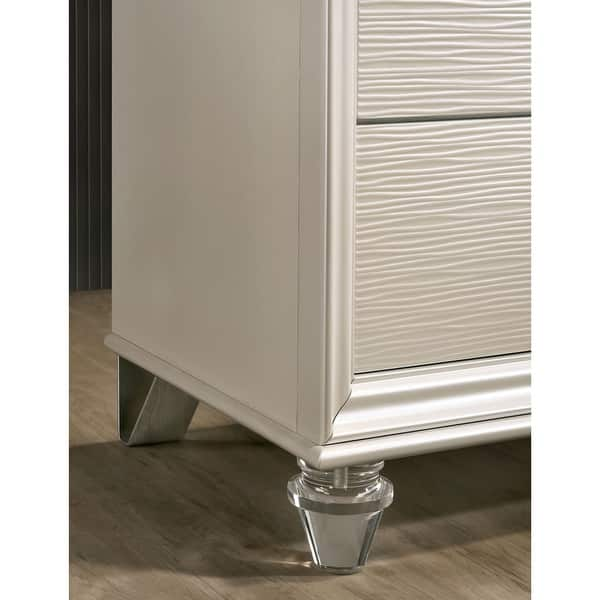 Silver Orchid Allenby Transitional Pearl White 6 Drawer Dresser On Sale Overstock 28976985