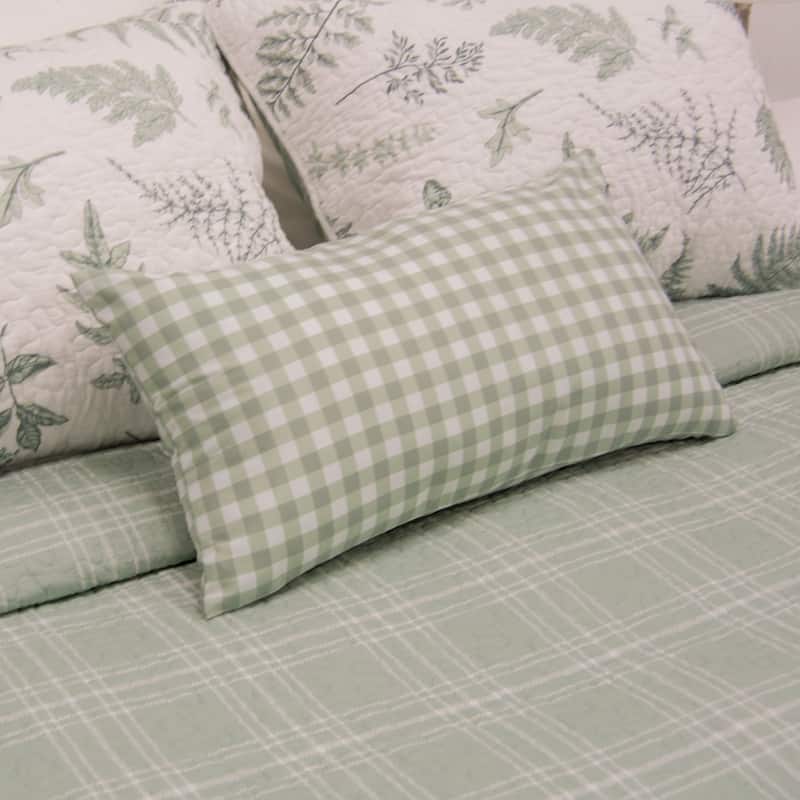 Donna Sharp Botanical Check Decorative Pillow Cover