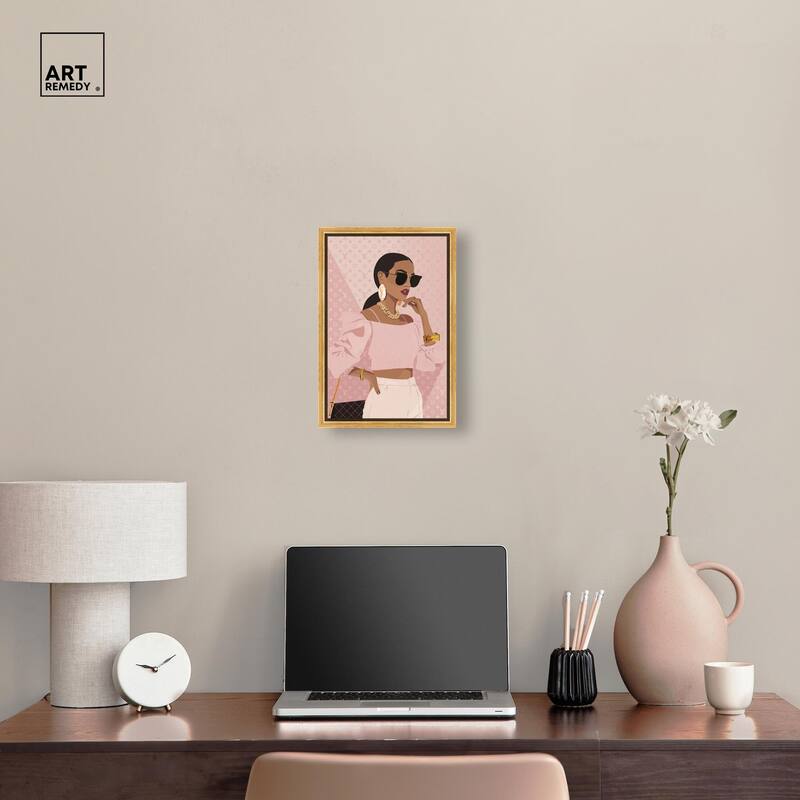 Simple Pink Look Canvas by Art Remedy