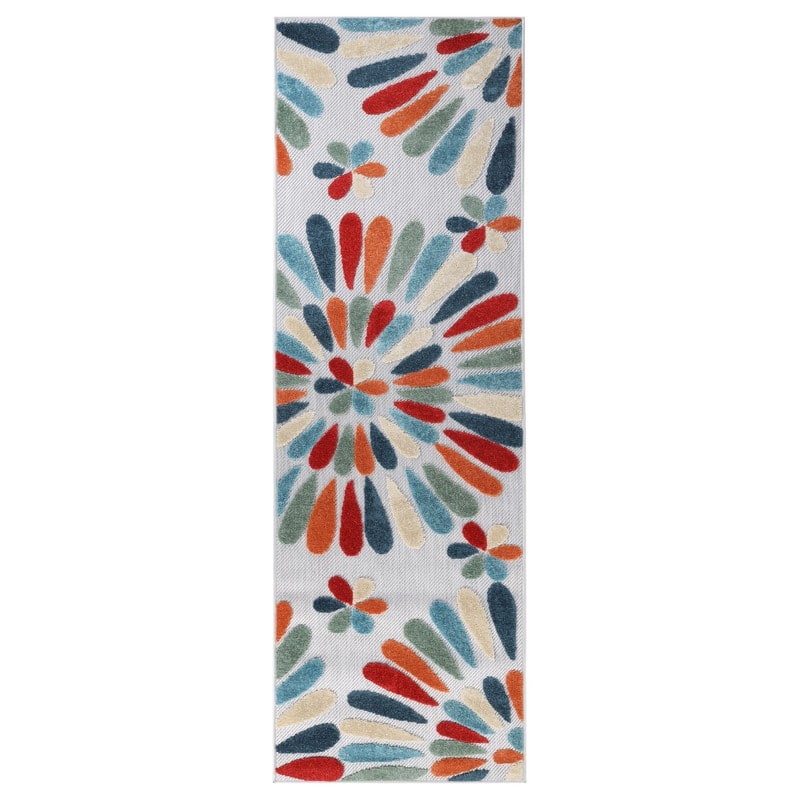 Superior Marigold Oversized Floral Indoor Outdoor Area Rug