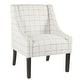 preview thumbnail 3 of 11, HomePop Modern Swoop Arm Accent Chair - White Windowpane