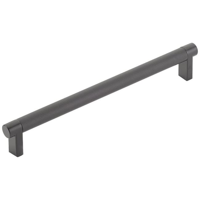 Emtek 84056.REC.KN Knurled 8" Center to Center Bar Cabinet Pull with