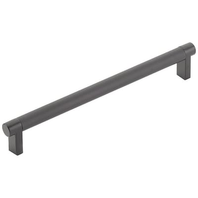 Emtek 84056.REC.KN Knurled 8" Center to Center Bar Cabinet Pull with