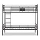 preview thumbnail 13 of 17, Wini Industrial Black 3-Piece Gel Memory Mattress & Metal Bunk Bed Set by Furniture of America