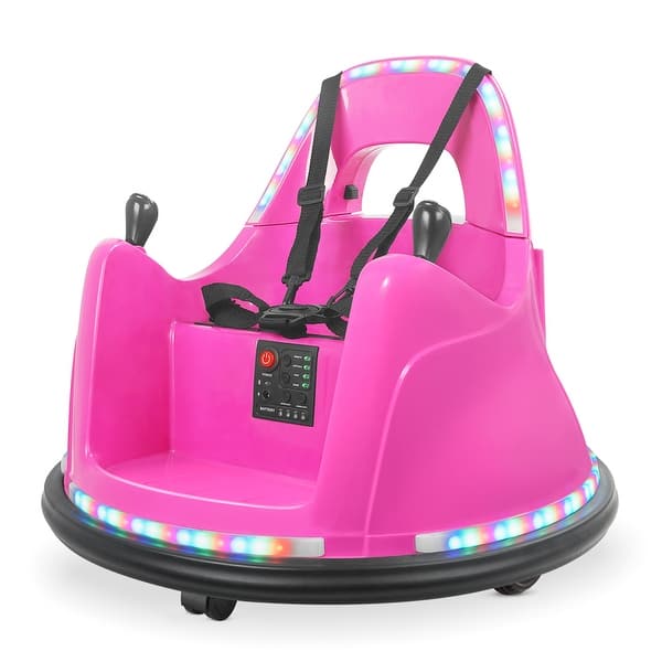 slide 2 of 11, Kidzone 360 Spin Wifi Bumper Car for Toddlers & Kids, ASTM Certified Pink