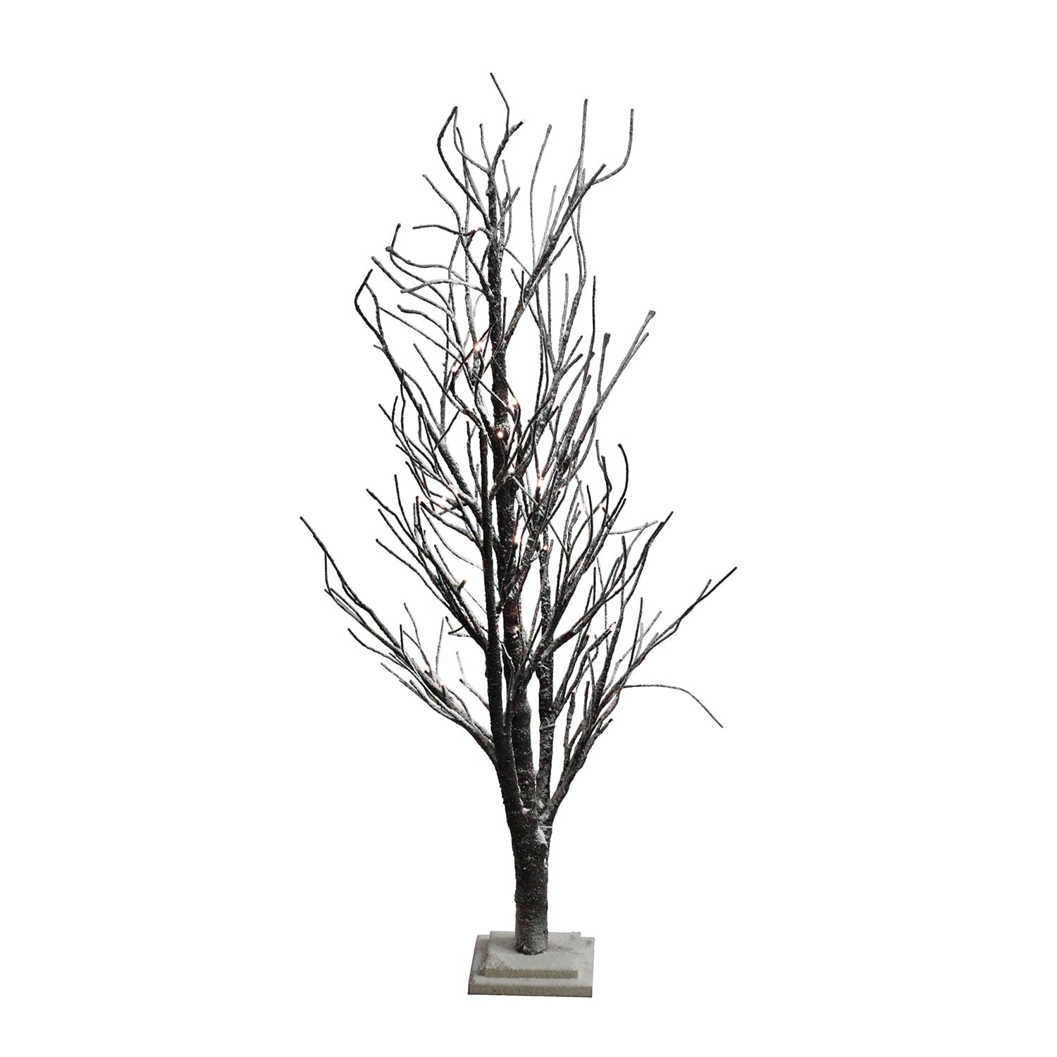 Shop 4 Brown Led Lighted Frosted Twig Tree Table Top Decoration