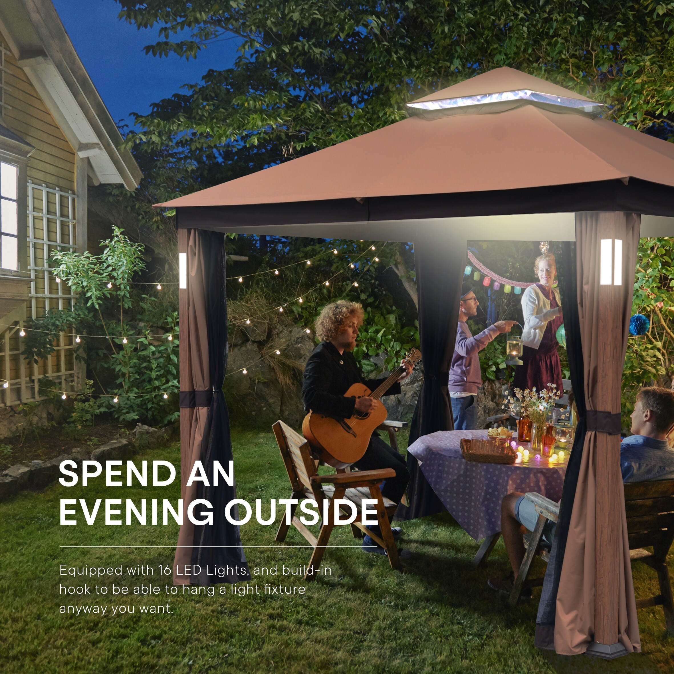 Shop Luxuriously 10 X 12 Garden Gazebo Soft Top Outdoor Patio