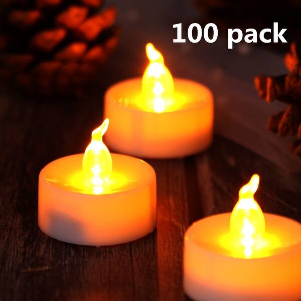 30 Pcs Tea Lights Flameless Candles Votive Candle LED TeaLight Fake Candles  Battery Operated Warm Yellow Flame for Valentine Day Wedding Party