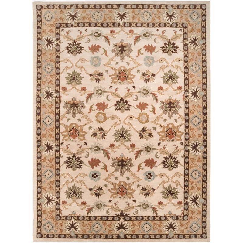 Livabliss Traditional Caesar Border Area Rug