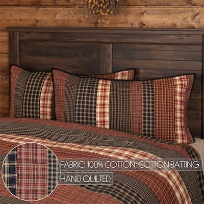 Red Rustic Beckham King Sham Cotton