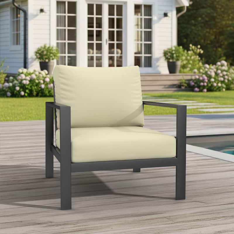 Sunbrella Outdoor Deep Seating Cushion - Seat 25 x 25.5 x 5 Back 25 x 17 x 5 - Canvas Canvas