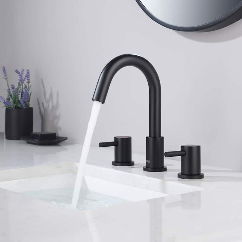 Circular 8-inch Widespread Basin Faucet