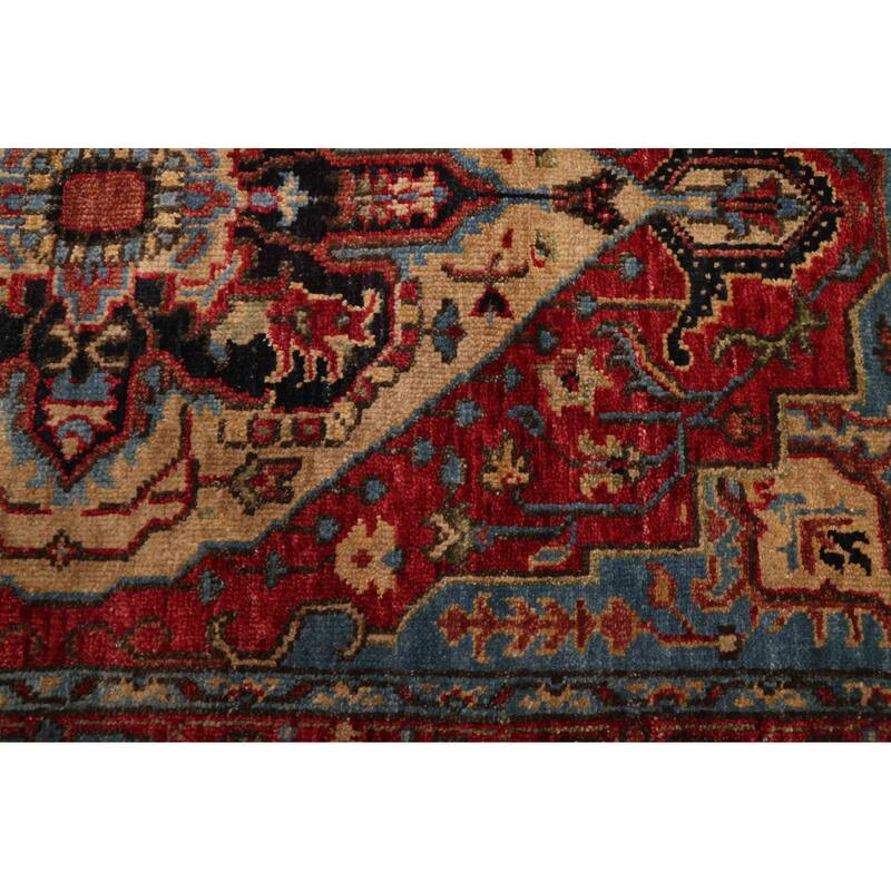 ECARPETGALLERY Hand-knotted Serapi Heritage Dark Red Wool Rug - 3'11 x 6'0