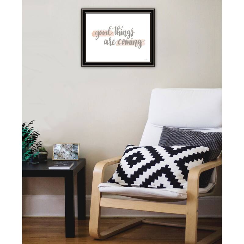 TrendyDecor4U Contemporary "Good Things Are Coming" Framed Print Wall Art