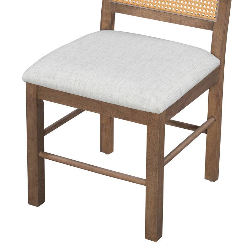 5-Piece Round Dining Set with 4 Upholstered Chairs and Extendable Table for Family Meals and Gatherings