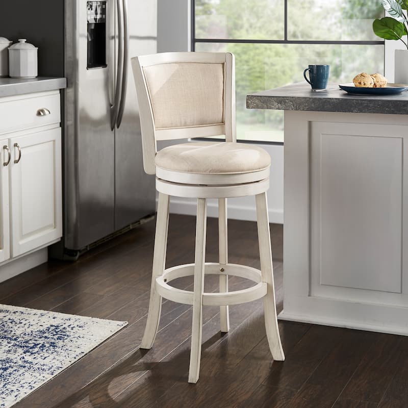 Menas Upholstered Back Swivel Stool by iNSPIRE Q Classic