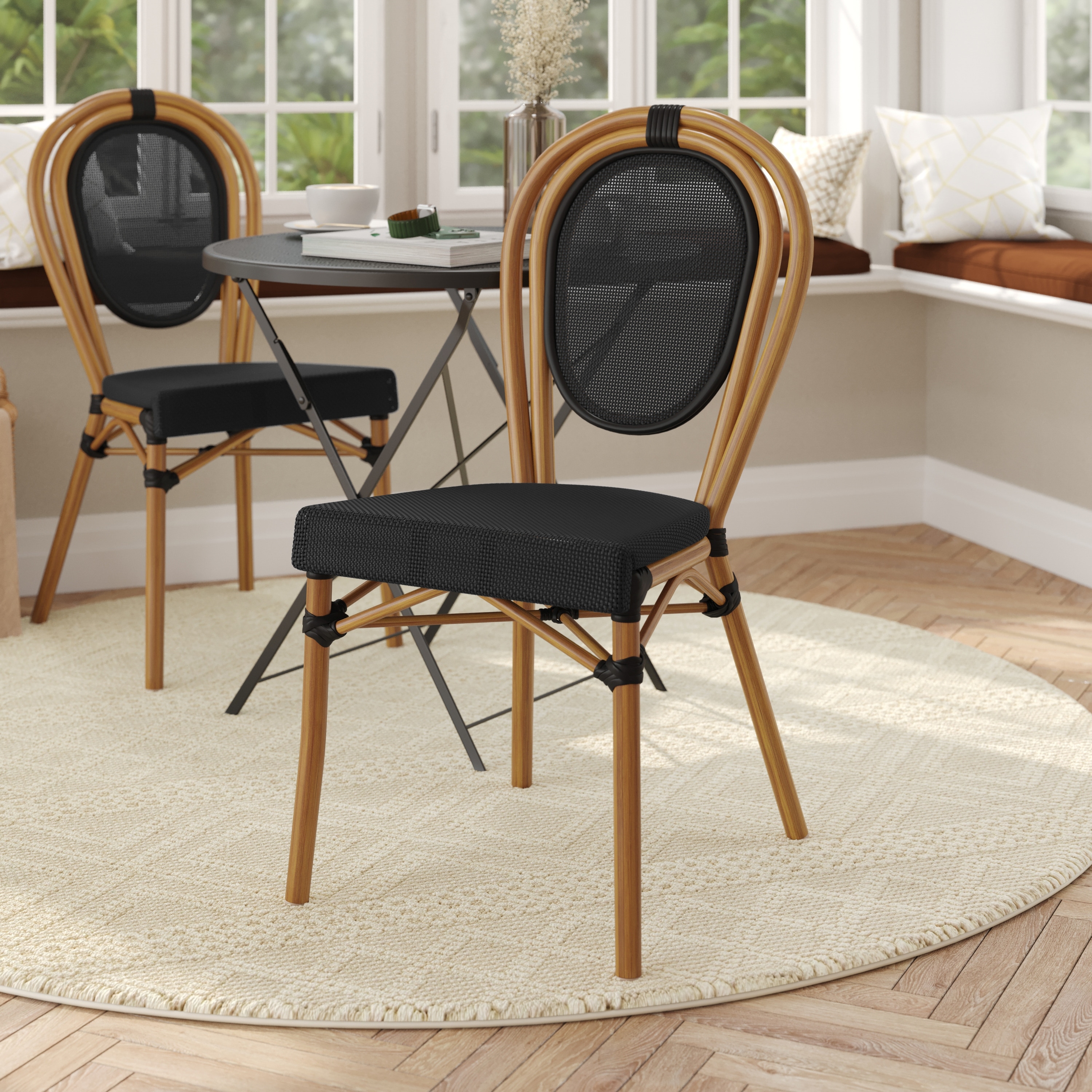 All-Weather Commercial Paris Chair with Metal Frame