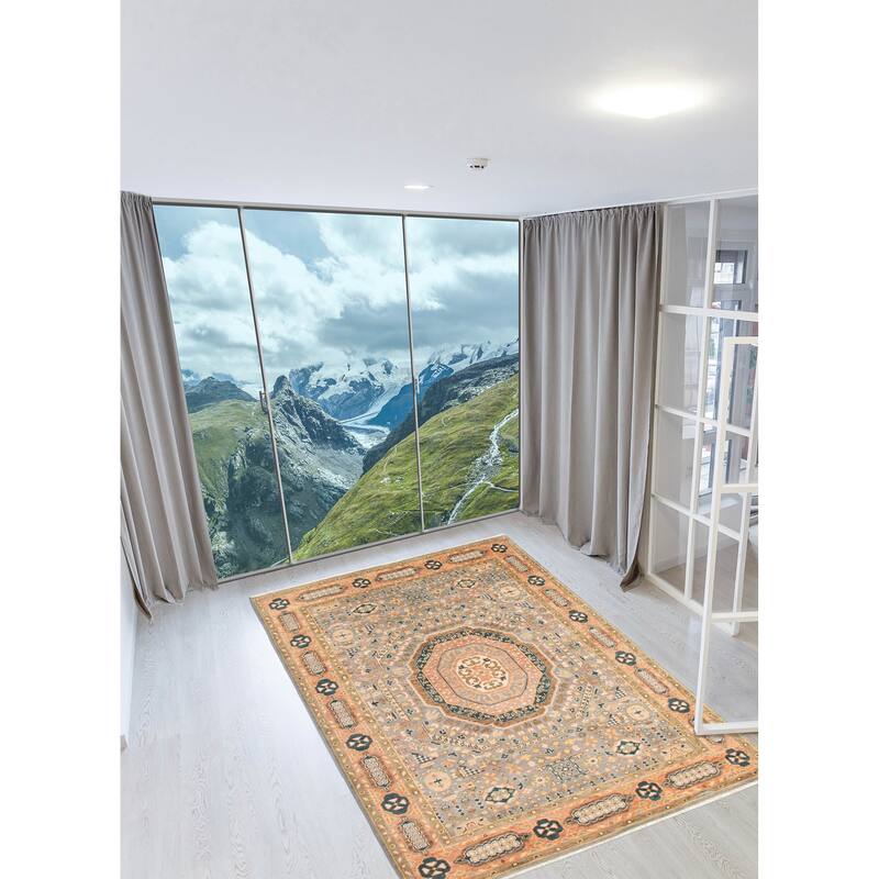ECARPETGALLERY Hand-knotted Jules Serapi Grey Wool Rug - 9'0 x 11'11