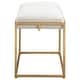 preview thumbnail 4 of 4, Uttermost Paradox 24" Wide Gold Contemporary Seat Bench with Faux