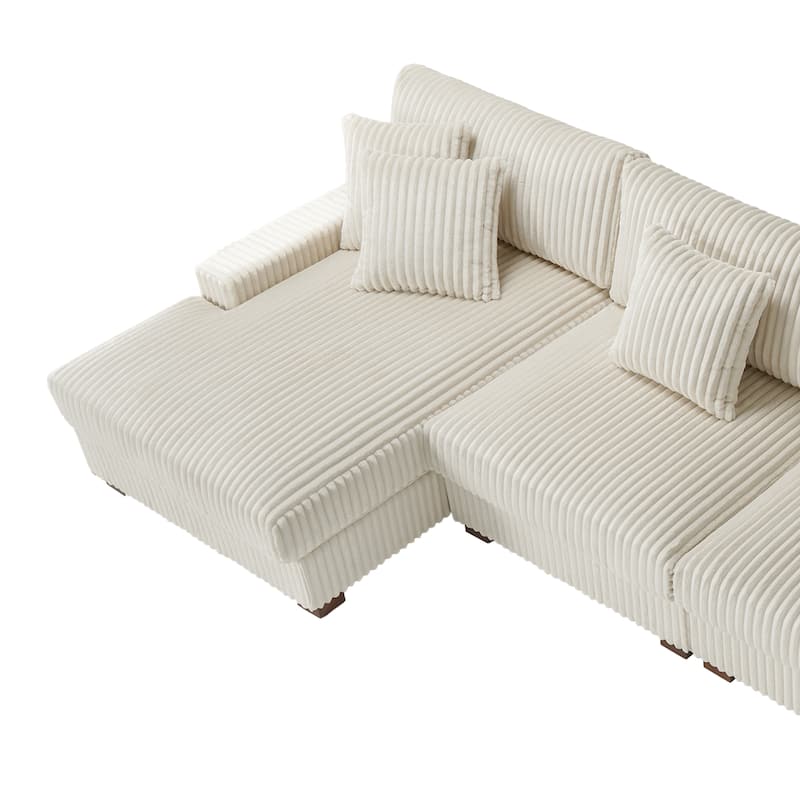 Anne 150" W Oversized Upholstered Modular Sectional Sofa