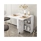 preview thumbnail 9 of 19, Foldable Kitchen Table, Rolling Wood Folding Dining Table on Wheels for Small Spaces