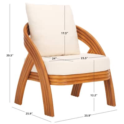 SAFAVIEH Couture Demarco Tropical Accent Chair (Fully Assembled) - 26Wx26Dx30H