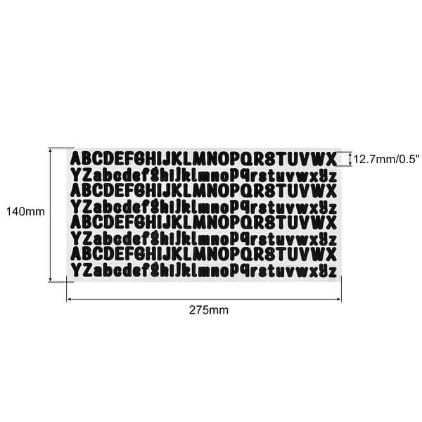 SelfAdhesive Vinyl Letter Stickers White 0.5 Inch 208 Count/Sheet