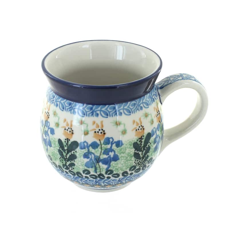 Blue Rose Polish Pottery Ceramika Artystyczna Bubble Mug - Lily of the Valley