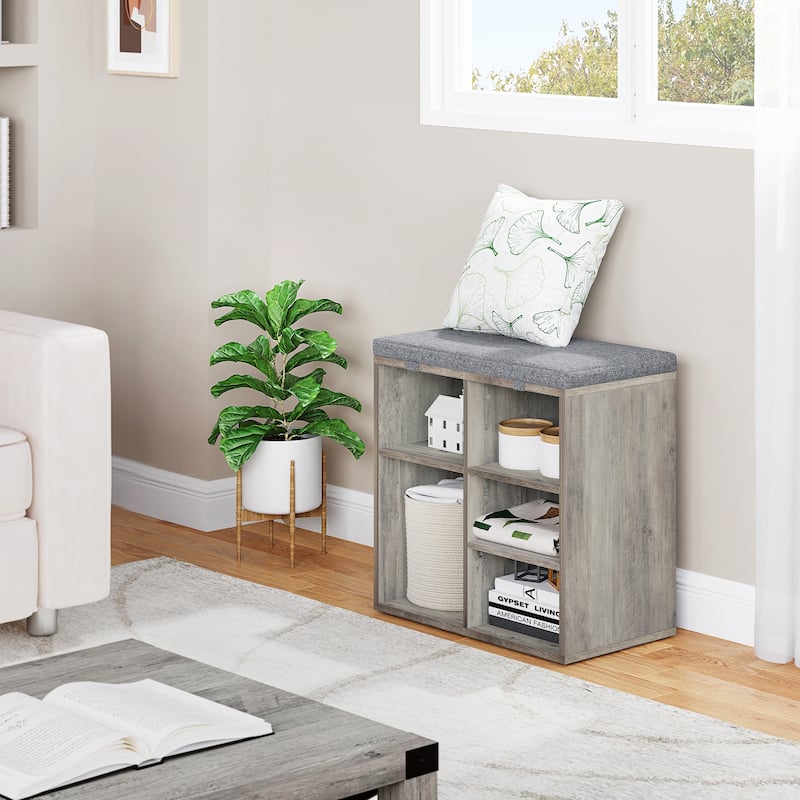 Shoe Storage Bench Cubby Organizer for Entryway