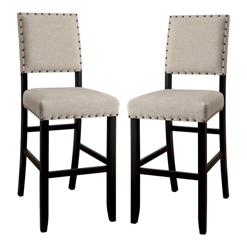 Tays Contemporary Black Bar Height Chairs (Set of 2) by Furniture of America